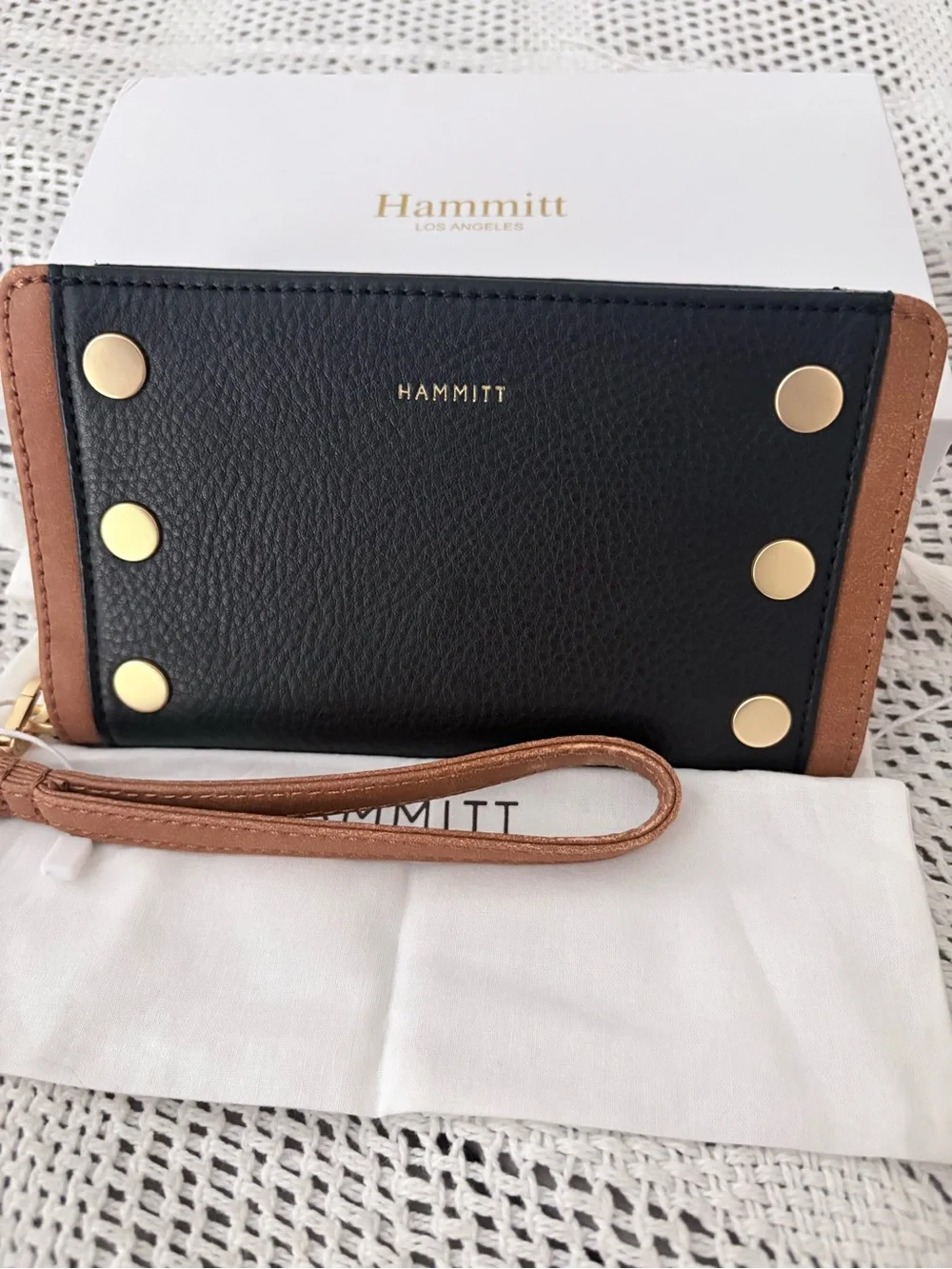 Hammitt Bryant Black and Brown Leather Wallet - NWT